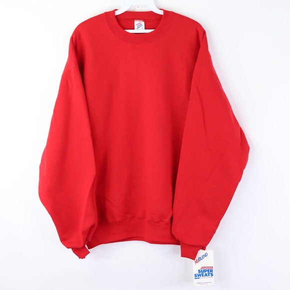 Maroon Jerzees Mens Big SUPER SWEATS Crewneck Sweatshirt